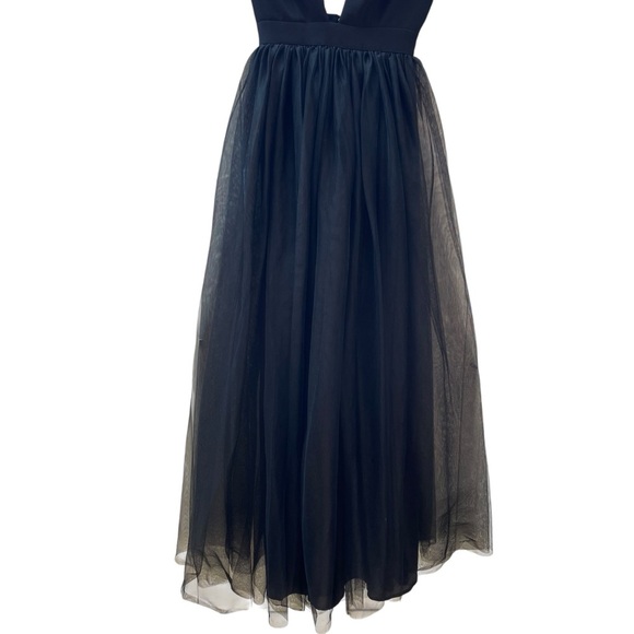 BCBGeneration Black Tulle Maxi Dress XS Backless Balletcore Prom Cocktaill - Picture 5 of 16